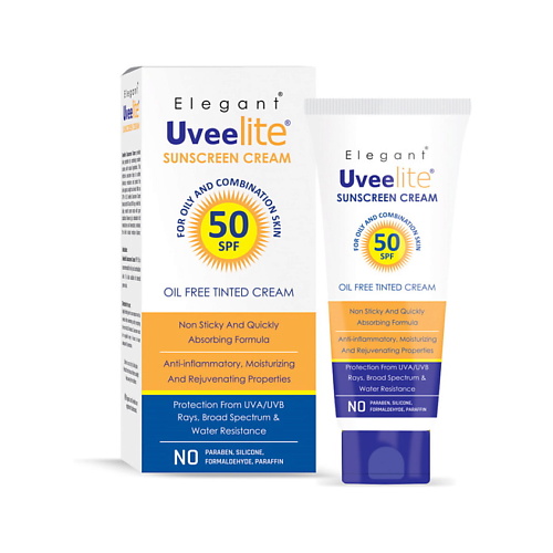 ELEGANT COSMED Солнцезащитный тональный крем SPF 50 для жирной и комбинированной кожи Uveelite 50.0