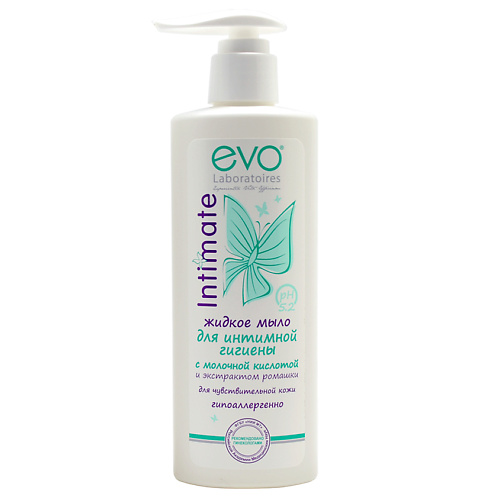 EVO LABORATOIRES Жидкое мыло для интимной гигиены для чувствительной кожи молочная кислота рН 5,2 200.0