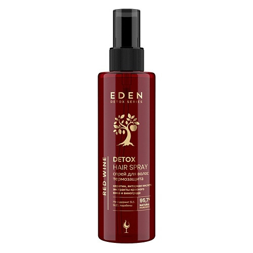 EDEN Cпрей для волос термозащита  с экстрактом красного вина и винограда Red Wine DETOX 200.0