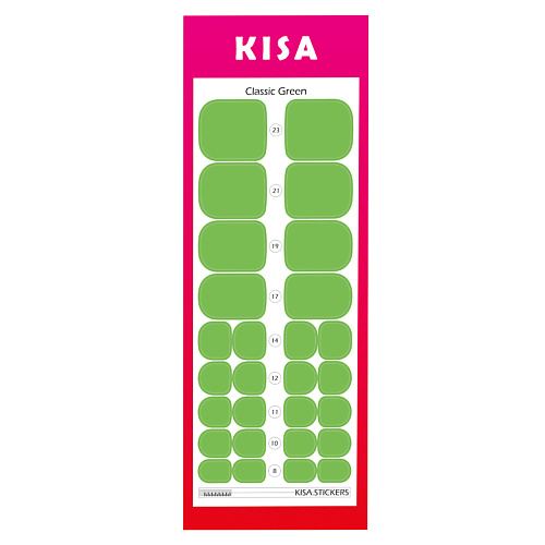 KISA.STICKERS Пленки для педикюра Classic Green