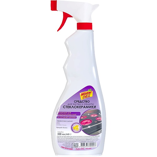 MISTER DEZ Eco-Cleaning Средство для чистки, защиты и ухода стеклокерамики "Лимон" 750