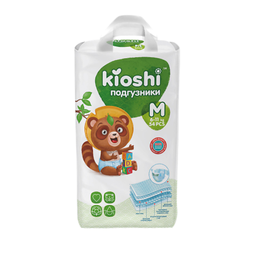 KIOSHI Подгузники детские  размер M 6-11 кг 54.0