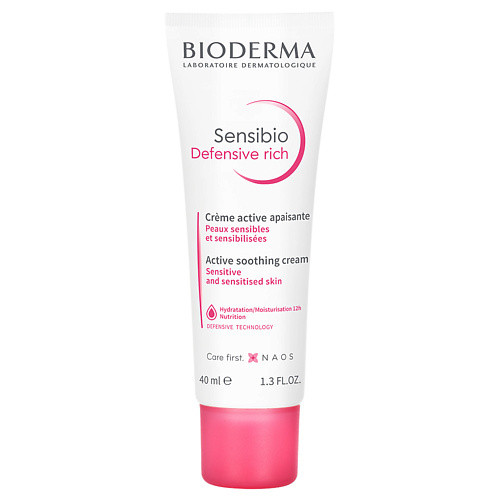 BIODERMA Насыщенный увлажняющий крем для чувствительной кожи лица Sensibio Defensive 40.0