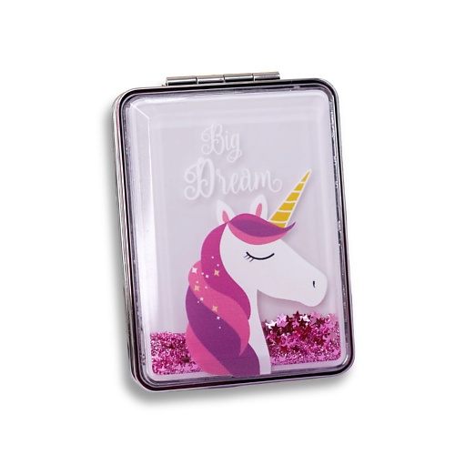 ILIKEGIFT Зеркало складное "Sparkles unicorn pink" с увеличением