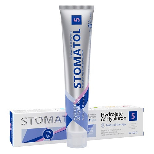 STOMATOL Natural Therapy зубная паста бережное отбеливание  с гидролатом и гиалуроновой кислотой 100