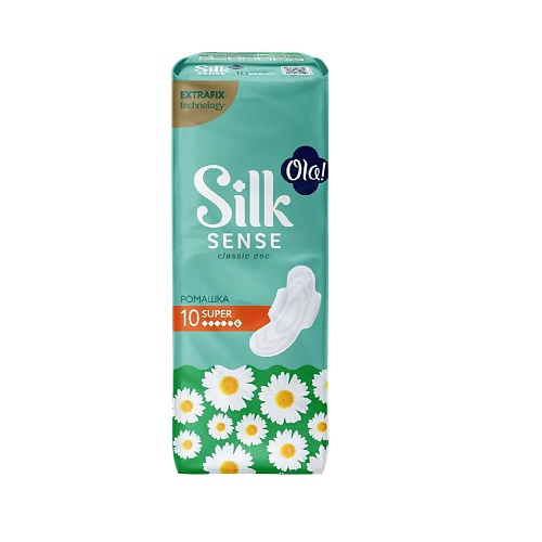 OLA! Silk Sense Прокладки женские гигиенические впитывающие, для обильных выделений, аромат Ромашка 10