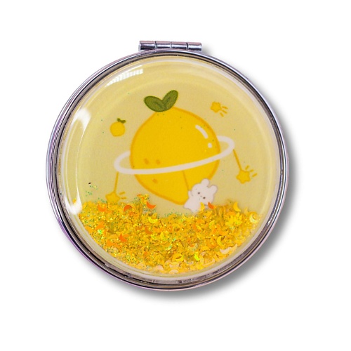 ILIKEGIFT Зеркало складное "Fuit lemon yellow" с увеличением