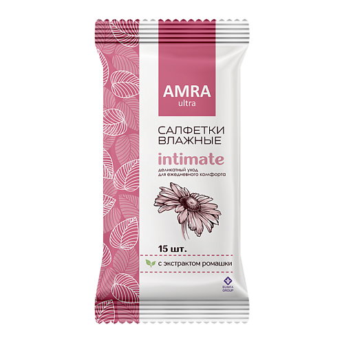 AMRA Салфетки влажные для интимной гигиены женские 15.0