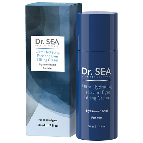 DR. SEA Крем-лифтинг мужской для лица и зоны вокруг глаз ультра увлажняющий с гиалуроновой кислотой 50.0