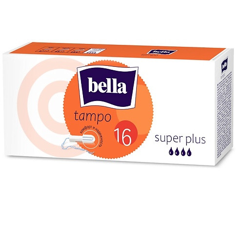 BELLA Тампоны без аппликатора Tampo Super plus 16