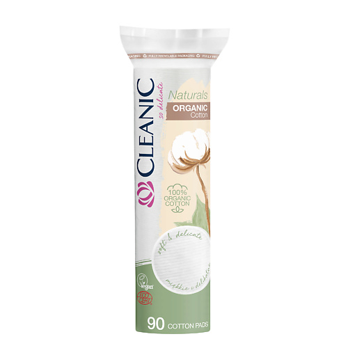 CLEANIC Naturals Organic Cotton Ватные диски гигиенические 90.0