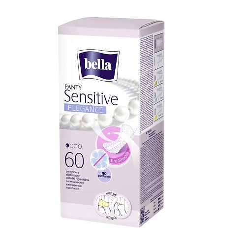 BELLA Прокладки ежедневные ультратонкие Panty sensitive elegance 60.0