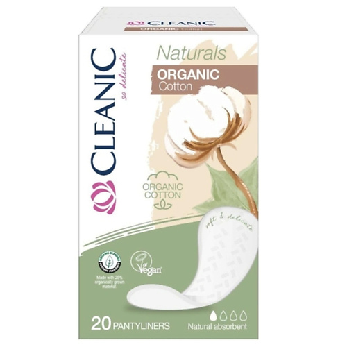 CLEANIC Naturals Organic Cotton Прокладки гигиенические день 10.0