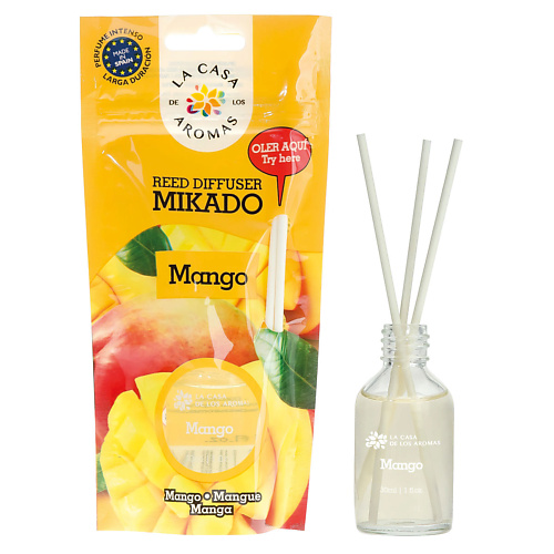 LА CASA DE LOS AROMAS Жидкий ароматизатор для воздуха с палочками MIKADO. «Манго» 30.0