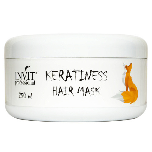 INVIT Маска Keratiness для питания и реструктуризации сухих и сильно поврежденных волос с кератином 250.0