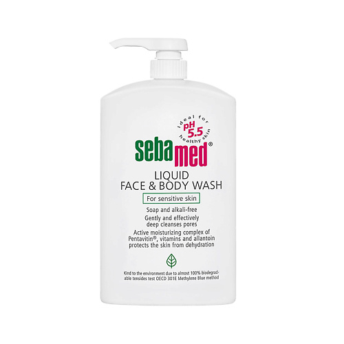 SEBAMED Очищающий пенящийся гель для чувствительной кожи лица и тела Liquid Face & Body Wash 1000.0