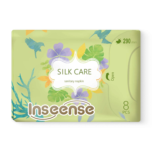 INSEENSE Прокладки женские гигиенические ночные Silk Care 8.0