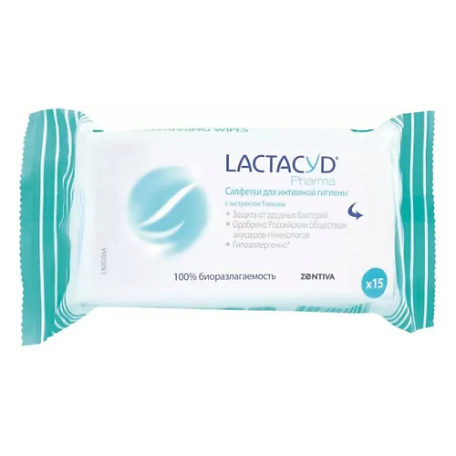 LACTACYD Салфетки для интимной гигиены с экстрактом тимьяна 15.0