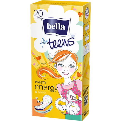 BELLA Прокладки ежедневные ультратонкие for teens energy deo 20.0