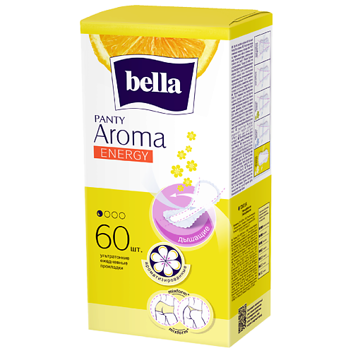 BELLA Прокладки ежедневные ультратонкие Panty aroma energy 60.0