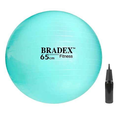 BRADEX Мяч для фитнеса ФИТБОЛ-65 с насосом