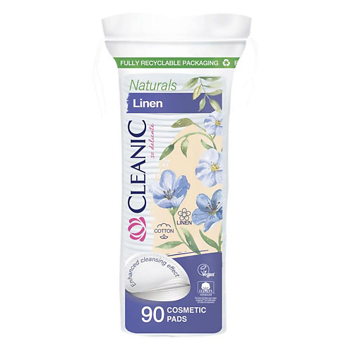 CLEANIC Naturals Linen Гигиенические ватные диски 90.0