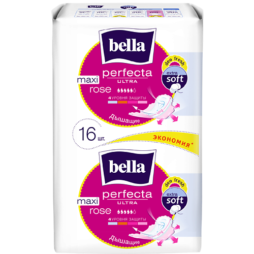 BELLA Прокладки ультратонкие Perfecta maxi rose 16.0