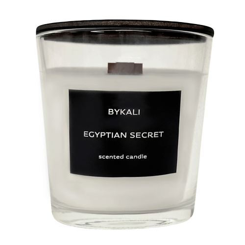 BYKALI Свеча ароматическая "Египетский секрет" с деревянным фитилем в стакане с крышкой 200.0
