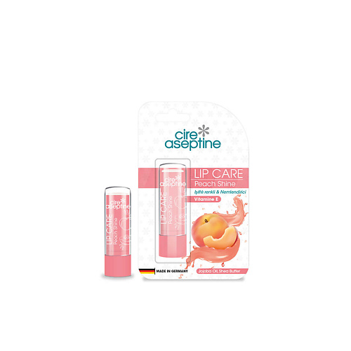 CIRE ASEPTINE Бальзам для ухода за губами с персиковым оттенком Peach Shine Lip Care Balm 4.5