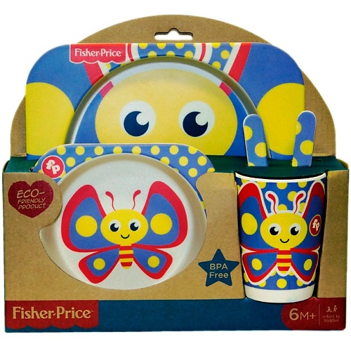 FISHER PRICE Набор посуды из бамбука Fisher-Price - Бабочка