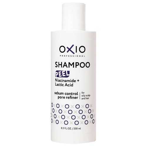 OXIO PROFESSIONAL Шампунь с эффектом глубокого очищения для жирной кожи головы серии OXIO PEEL 250