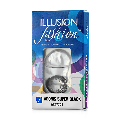 ILLUSION Цветные контактные линзы  fashion ADONIS superblack