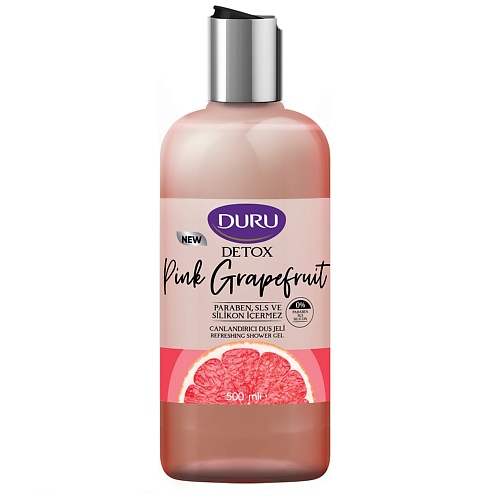 DURU Освежающий гель для душа Detox с натуральными экстрактами грейпфрута 500