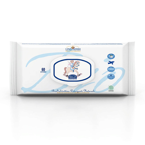 HELAN Детские органические влажные салфетки с календулой и ромашкой Linea Bimbi 60.0