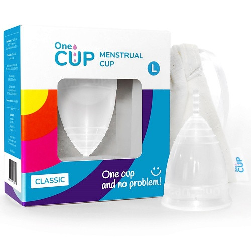 ONECUP Менструальная чаша Classic прозрачная размер L
