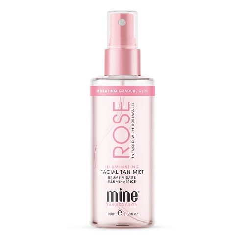 MINETAN Спрей–мист с успокаивающей розовой водой Rose Water Illuminating Facial Tan Mist 100
