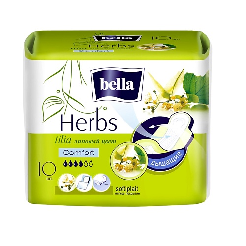 BELLA Прокладки Herbs tilia сomfort 10.0