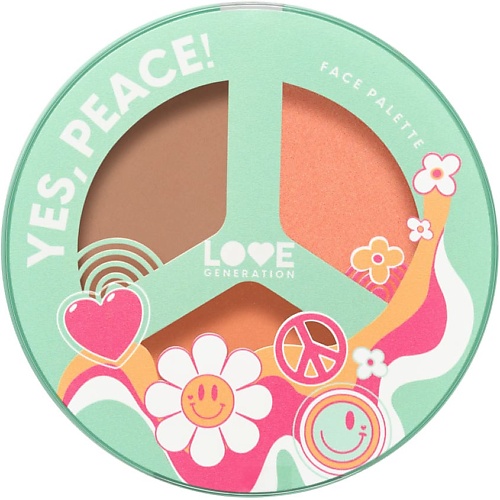 LOVE GENERATION Палетка для лица Yes, Peace! Beach Bebe