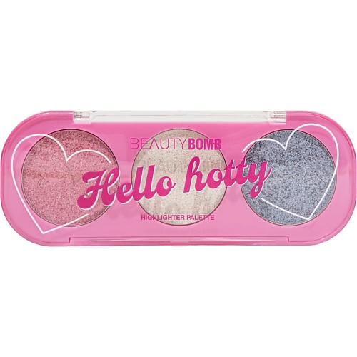 BEAUTY BOMB Палетка хайлайтеров для лица Hello Hotty