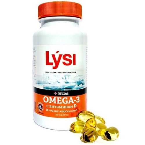LYSI Рыбий жир Омега-3 из диких морских рыб с витамином Д