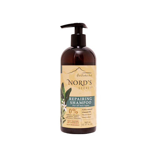 NORD'S SECRET Восстанавливающий шампунь для волос "Цветок нероли и масло миндаля"