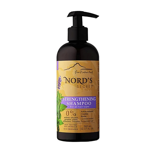 NORD'S SECRET Укрепляющий шампунь для волос с биотином "Лаванда и Мята"