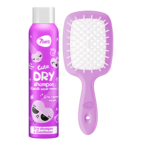7DAYS Сухой шампунь и расческа набор CUTE