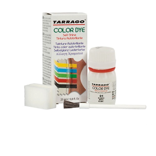 TARRAGO Белая краска для обуви, одежды, сумок, мебели COLOR DYE 25