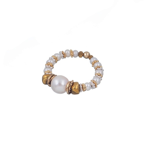 LANZEROTTI Кольцо, Splendore, стрейч, с жемчугом и гематитом 0.18