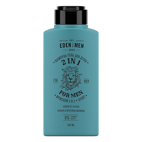 EDEN EDEN FOR MEN Шампунь-гель мужской 2 в 1 для волос и тела с протеинами пшеницы 100.0