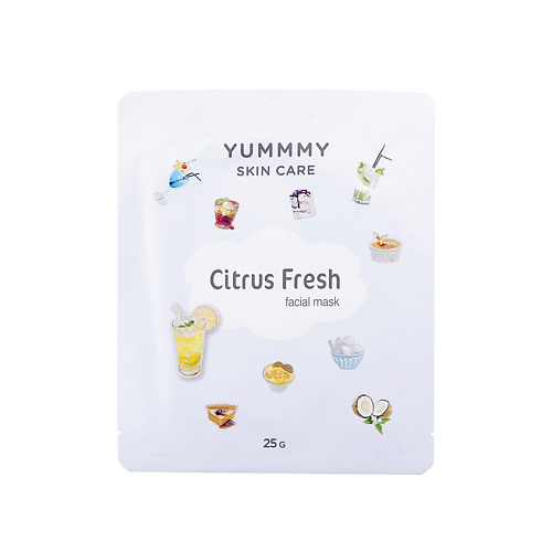 YUMMMY Маска для лица Гидрогелевая с коллагеном Citrus Fresh