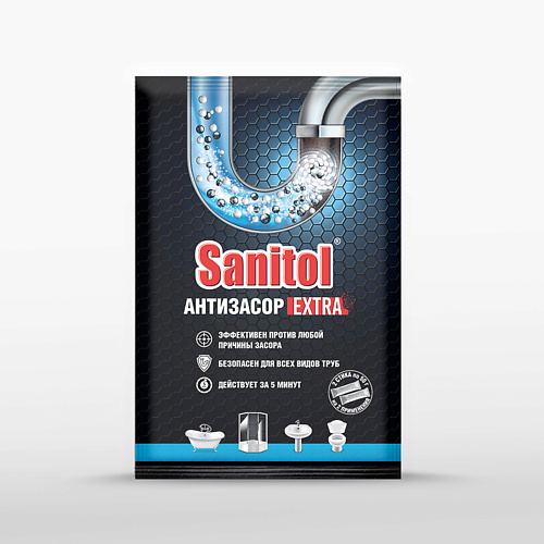 SANITOL Антизасор Extra для чистки труб 100.0
