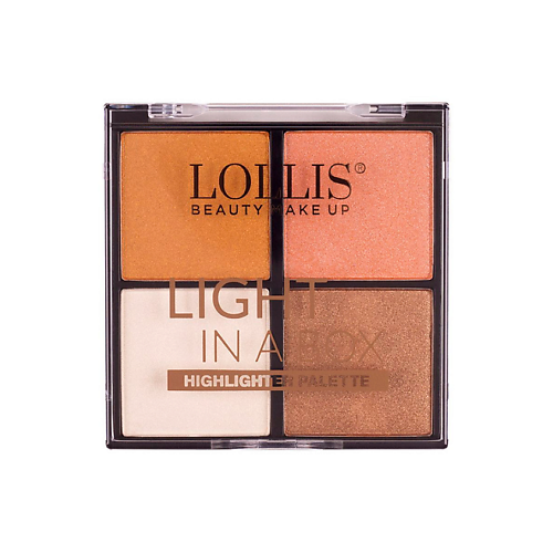 LOLLIS Хайлайтер для лица Highlighter Palette 4 Colors