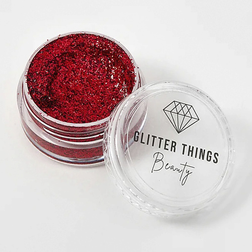 GLITTER THINGS Глиттер Гель Блёстки для глаз, лица и тела "Красный Поцелуй"